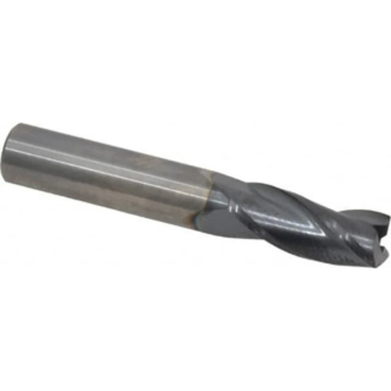KYOCERA SGS 7/16, 1 LOC, 7/16 Shank Diam, 2-3/4 OAL, 3 Flute, Solid Carbide Square End Mill Single End, AlTiN Finish,...